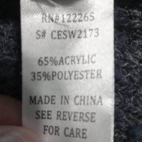 Adora Women's Navy Fringe Hem Tribal Cardigan Sweater Size ML CESW2173 - Picture 4 of 4